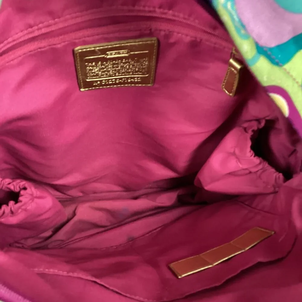 Coach Poppy Graffiti Multicolor & Gold Backpack
